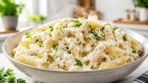 طرز تهیه پاستا با پنیر کاتیج