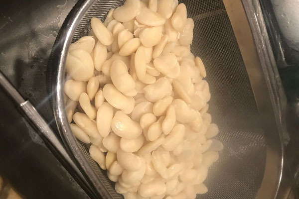 باقلا خیس خورده در آبکش