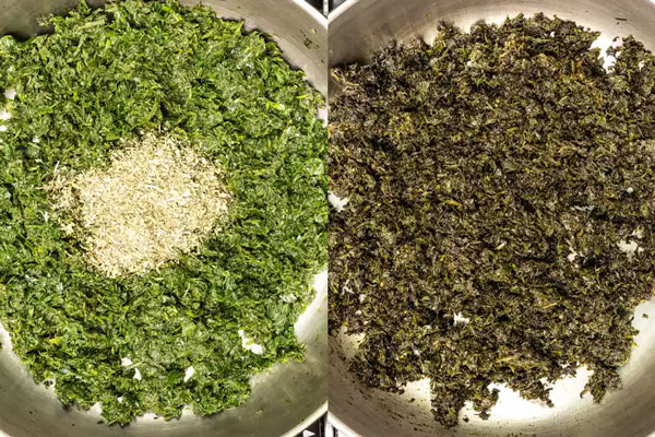 سرخ کردن سبزی قورمه سبزی 