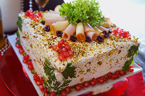 کیک مرغ تزیین شده 
