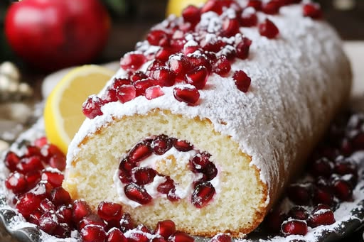 رولت انار تزئین شده