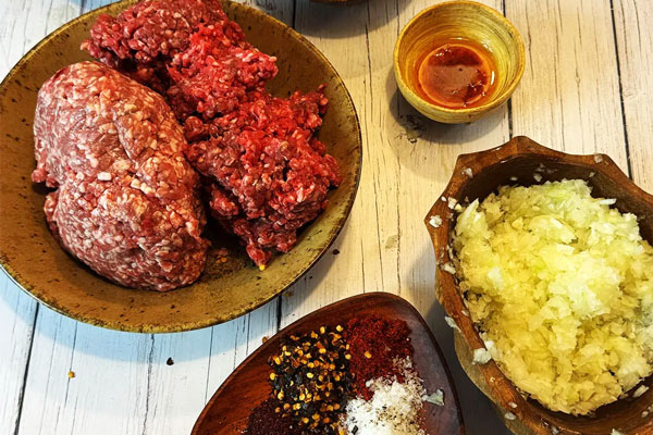 مواد اولیه کباب کوبیده