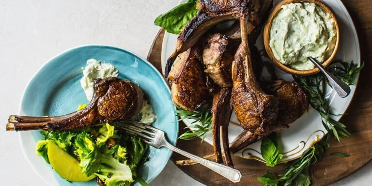 استیک بره با سس ماست
