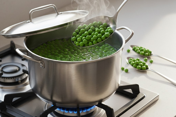 پخت نخودفرنگی برای تهیه سوپ سبز