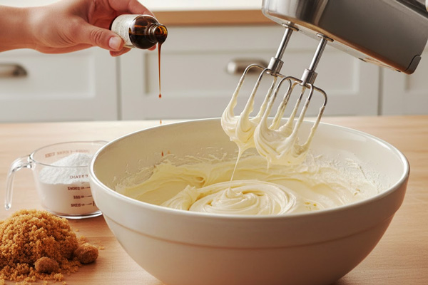 درست کردن خامه برای کیک هویج و کدو حلوایی