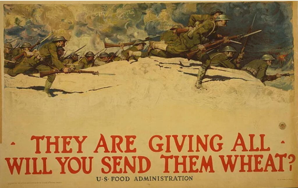 پوسترهای آموزشی در مورد نان در جنگ 