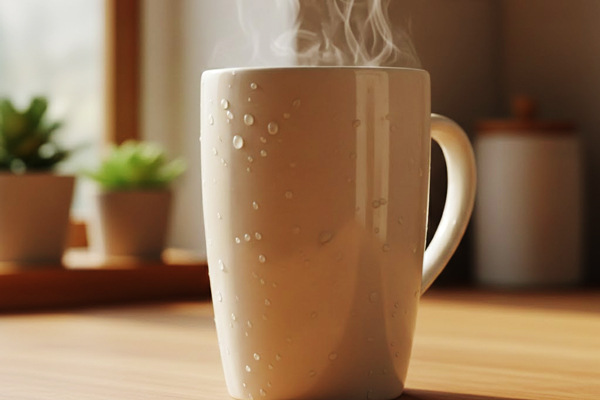 آماده کردن لیوان داغ برای لاته ماکیاتو