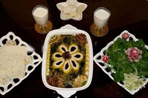 تزیین کشک بادمجان