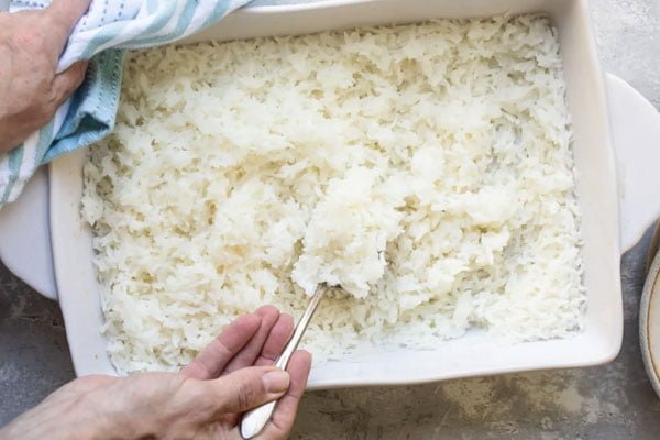 طرز تهیه برنج ساده در فر