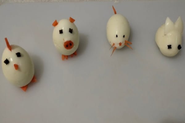 تزیین تخمه مرغ به شکل حیوانات