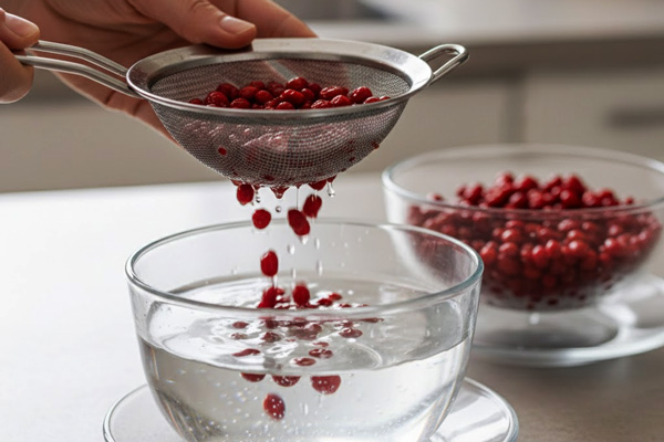 شستن زرشک در تهیه ته چین مرغ بدون فر