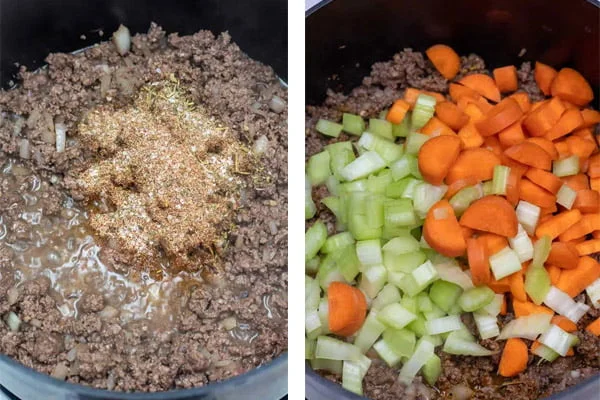 Ground Beef Stew Adding Veggie