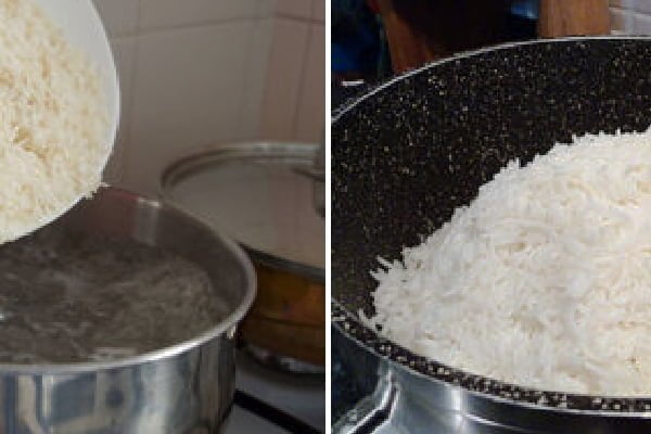 دم کردن برنج زرشک پلو با مرغ ساده