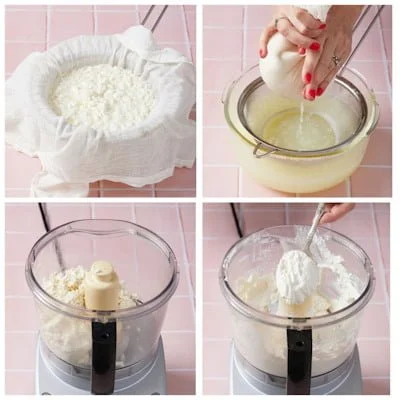 مراحل طرز تهیه پنیر خامه ای