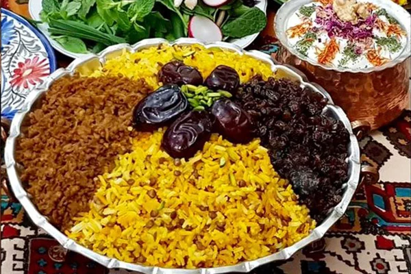 تزیین عدس پلوی ساده