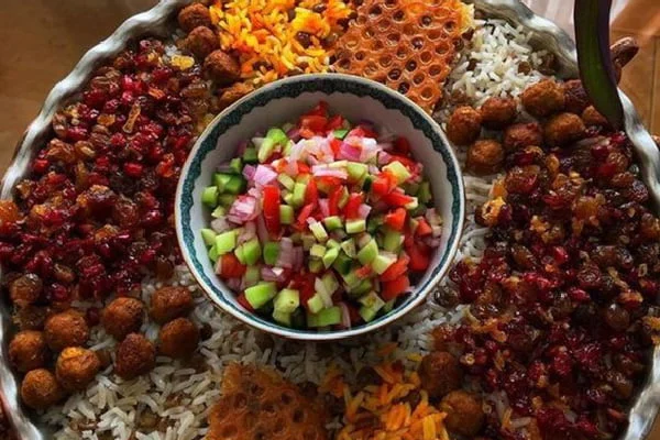 تزیین عدس پلوی ساده