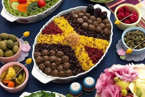 تزئین عدس پلوی مجلسی