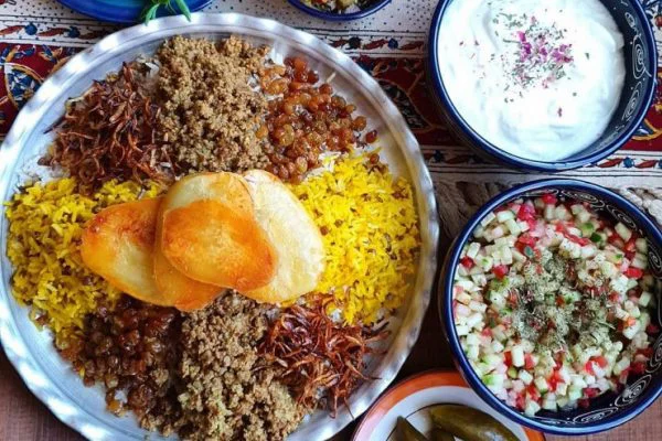 تزئین عدس پلو ساده