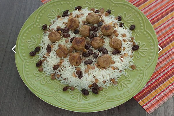 تزئین عدس پلو ساده