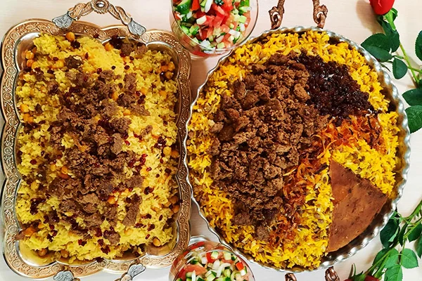 طرز تهیه عدس پلو با گوشت تکه ای