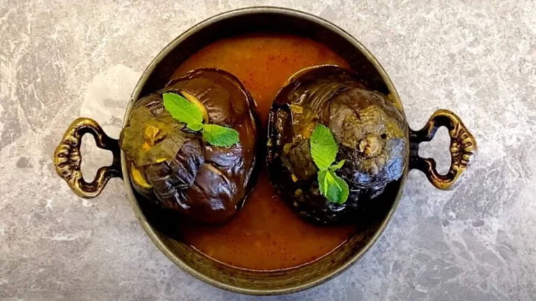 طرز تهیه دلمه بادمجان شکم پر
