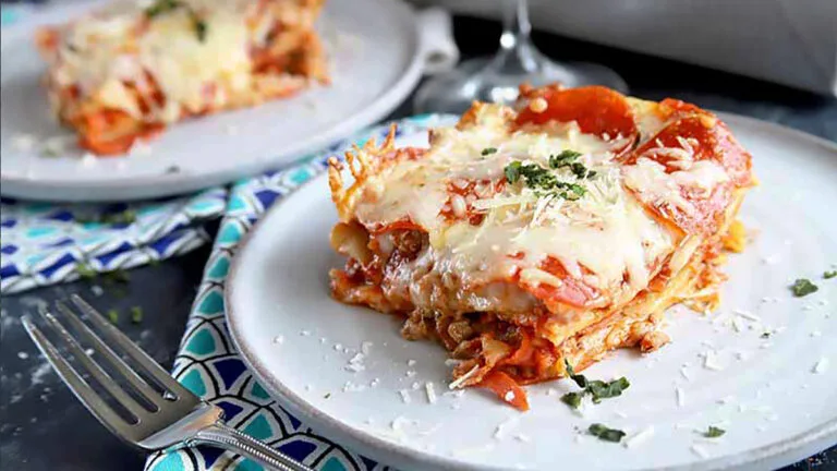 طرز تهیه لازانیا با پنیر پیتزا