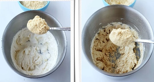 اضافه کردن آرد نخودچی به مواد شیرینی 