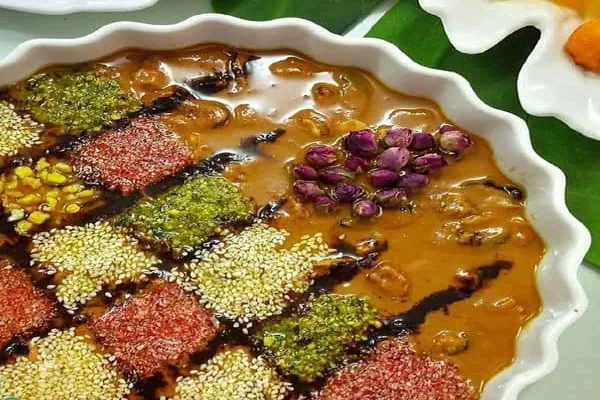 پخت رنگینک با خرمای له شده