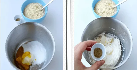 مخلوط کردن مواد شیرینی نخودچی