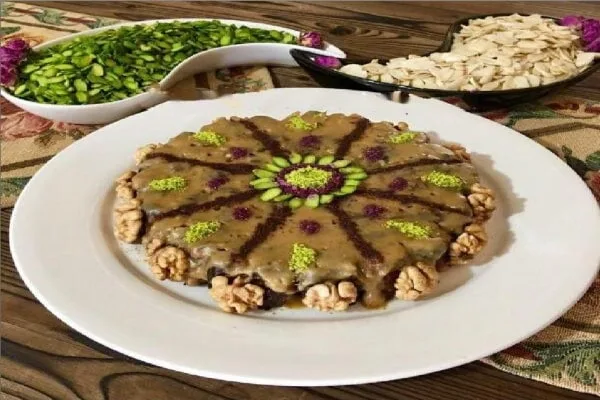 سرو رنگینک با آرد نخودچی