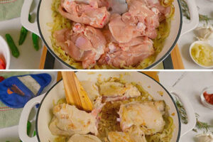 تفت دادن مرغ برای خورشت مرغ ربی