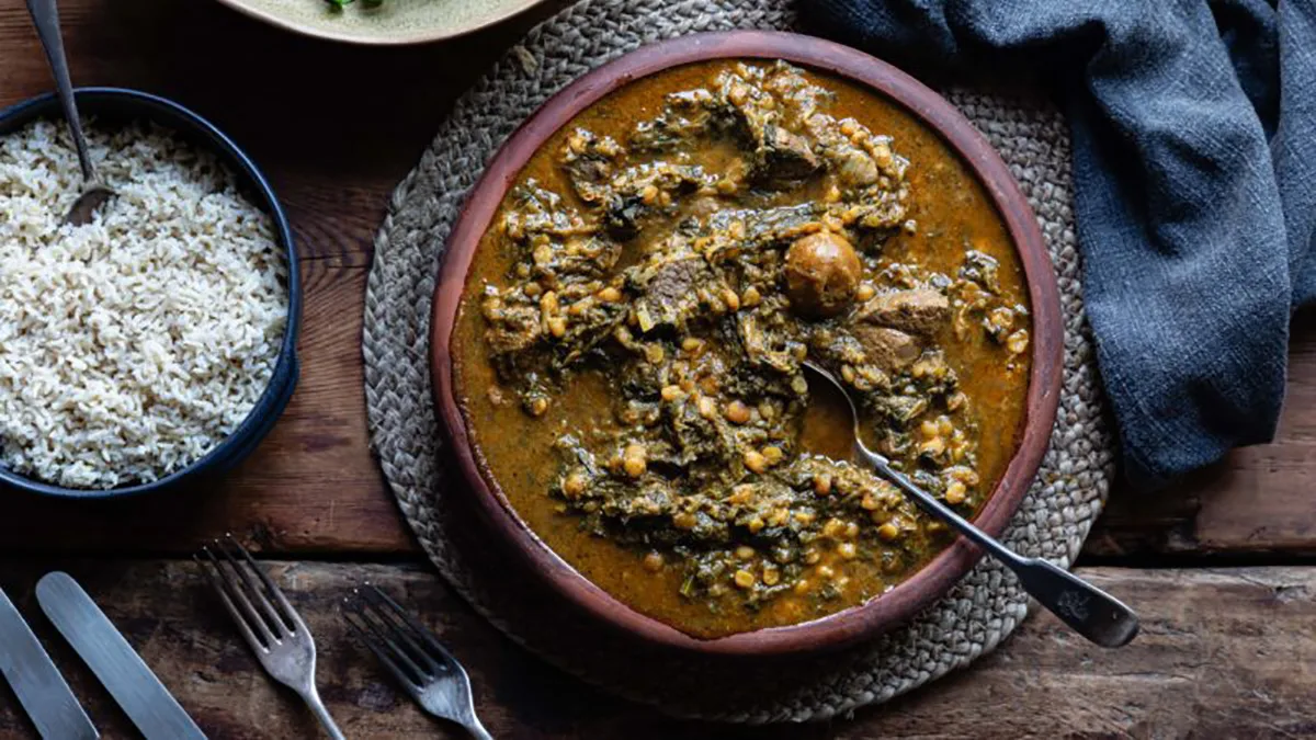 طرز تهیه خورشت ریواس با لپه