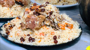 طرز تهیه چلو گوشت لای برنج