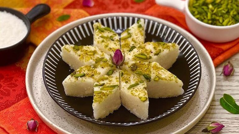 طرز تهیه لوز نارگیل با پودر قند