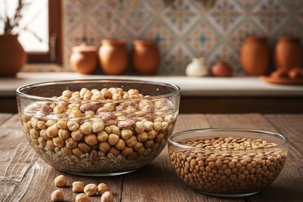 خیساندن حبوبات