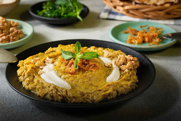 حلیم بادمجان بدون گوشت 