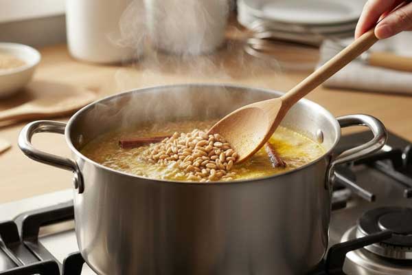 پخت گندم برای حلیم مشهدی
