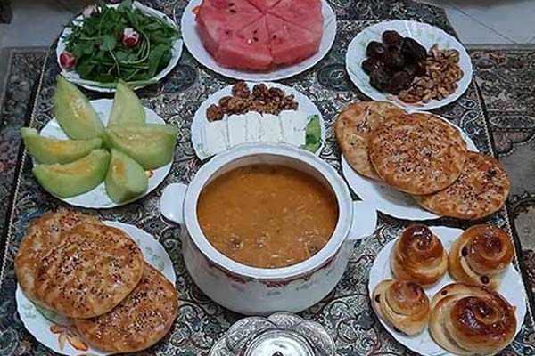 تزیین سفره افطاری و سحری