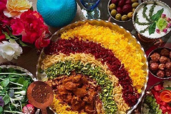 پلو هفت رنگ برای شب چهارشنبه سوری