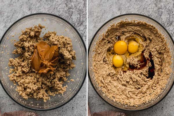 آماده کردن مواد تر در تهیه کوکی لوتوس
