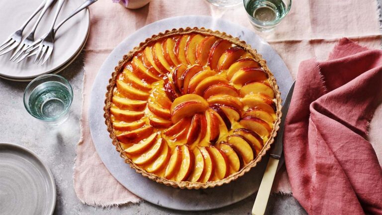 طرز تهیه تارت هلو