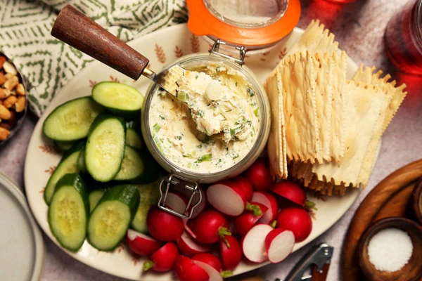 طرز تهیه سس دیپ پنیر گودا