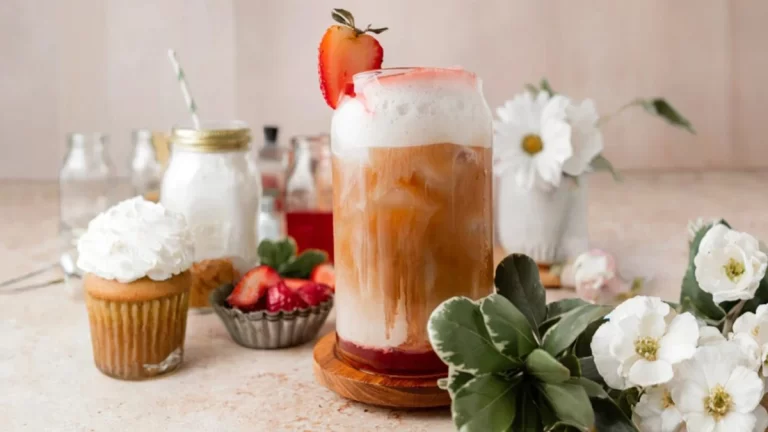 طرز تهیه آیس کافی توت فرنگی