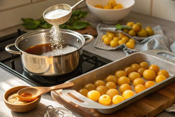 تهیه آلو بخارا با جوهر لیمو
