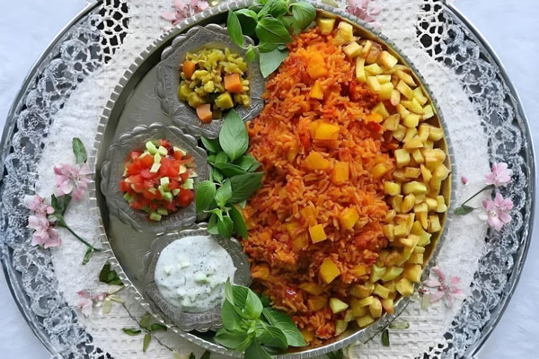 سرو دمی گوجه با سیب زمینی