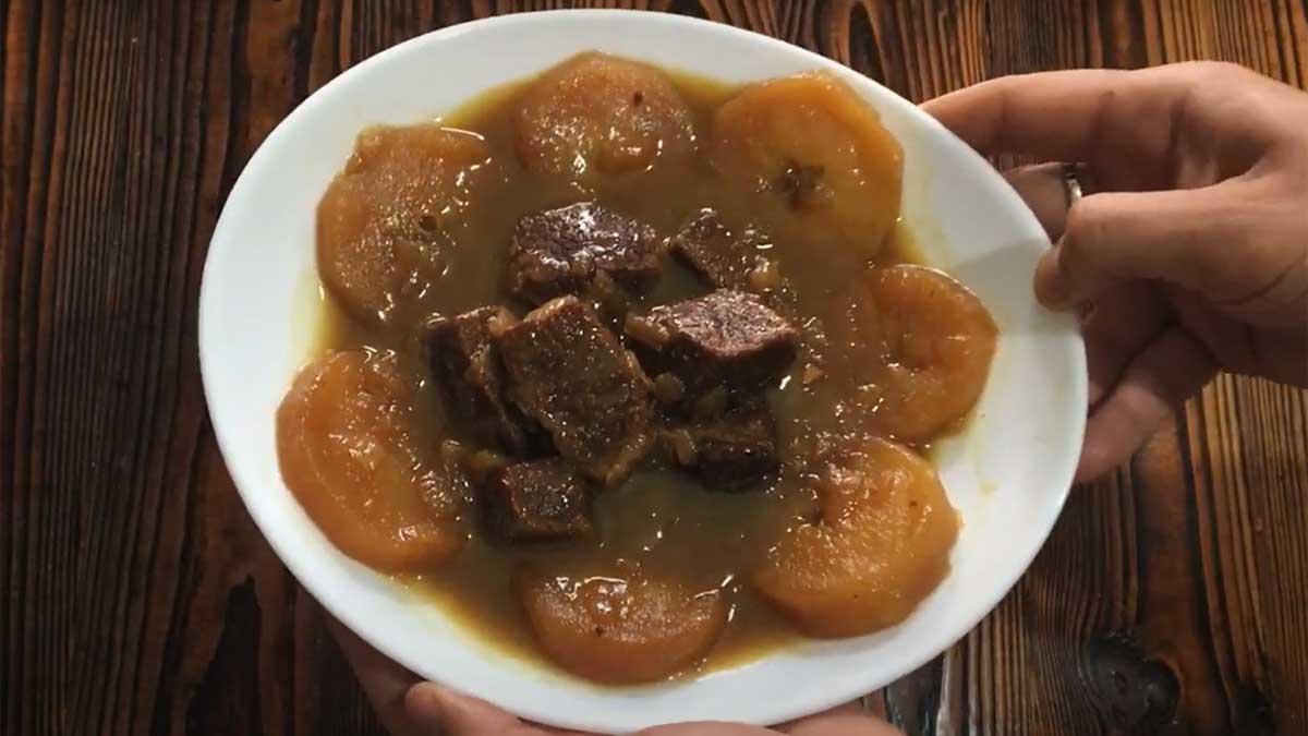 طرز تهیه خورش سیب گلاب
