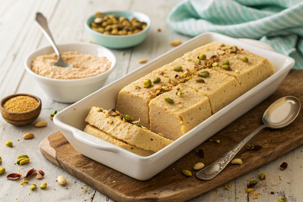 تهیه حلوا ارده با آرد نخودچی