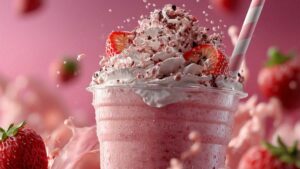 طرز تهیه میلک شیک توت فرنگی