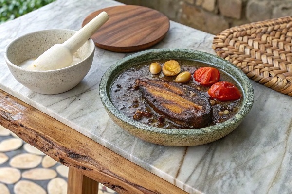 یک کاسه خورشت قورمه سبزی گیلانی
