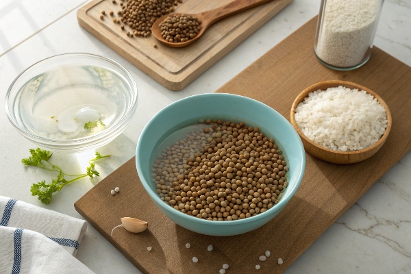 آماده‌سازی مواد اولیه سوپ انار
